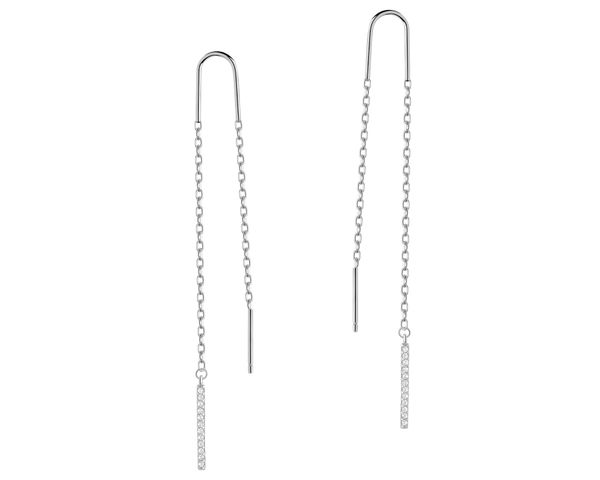 Kolczyki srebrne z cyrkoniami. Szare kolczyki Apart, z cyrkonią, srebrne. Za 139.00 zł.