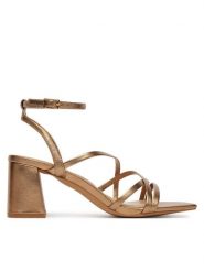 Aldo Sandały Esther 14039517 Złoty. Żółte sandały Aldo, bez wzorów, ze skóry, bez obcasa, na słupku, bez zapięcia. Za 359.99 zł.