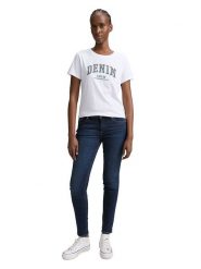 Tom Tailor Koszulka w kolorze białym rozmiar: XL. Białe bluzki Tom Tailor, xl, bez wzorów, z bawełny, bez kołnierzyka, bez ramiączek. Za 37.21 zł.