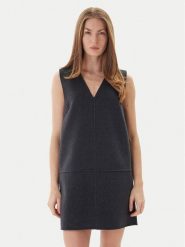 Calvin Klein Sukienka dzianinowa LV044D017G Szary Relaxed Fit. Szare sukienki Calvin Klein, bez wzorów, z dzianiny, bez kołnierzyka, bez ramiączek. Za 749.99 zł.
