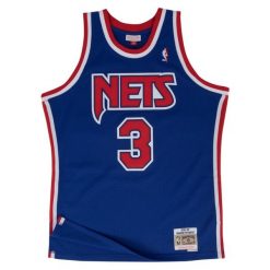 Koszulka Nba New Jersey Nets Drazen Petrovic. Niebieskie bluzki Mitchell & Ness, bez wzorów, z jersey, sportowe, bez kołnierzyka, bez ramiączek. Za 513.50 zł.