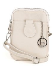 Lia Biassoni Skórzana torebka "Paglia" w kolorze kremowym na telefon - 15 x 20 x 1 cm rozmiar: onesize. Brązowe torby na ramię Lia Biassoni, bez wzorów, z materiału, przez ramię, bez dodatków. Za 130.99 zł.