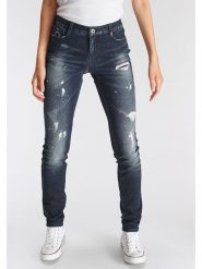 Alife and kickin Dżinsy - Slim fit - w kolorze granatowym rozmiar: W36. Niebieskie jeansy Alife and Kickin, z aplikacjami. Za 88.02 zł.