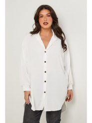 Curvy Lady Koszula w kolorze białym rozmiar: 40/42. Białe koszule Curvy Lady, bez wzorów, klasyczne, bez kołnierzyka, bez ramiączek. Za 123.45 zł.