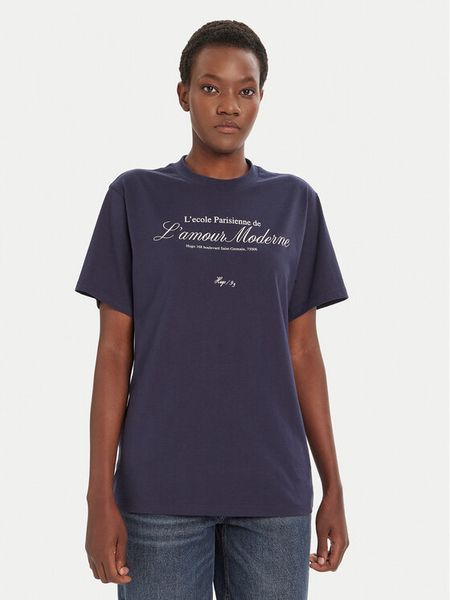 HUGO T-Shirt Vintage 50545551 Granatowy Relaxed Fit. Niebieskie t-shirty Hugo, xs, bez wzorów, z bawełny, bez kołnierzyka, bez ramiączek. Za 189.99 zł.