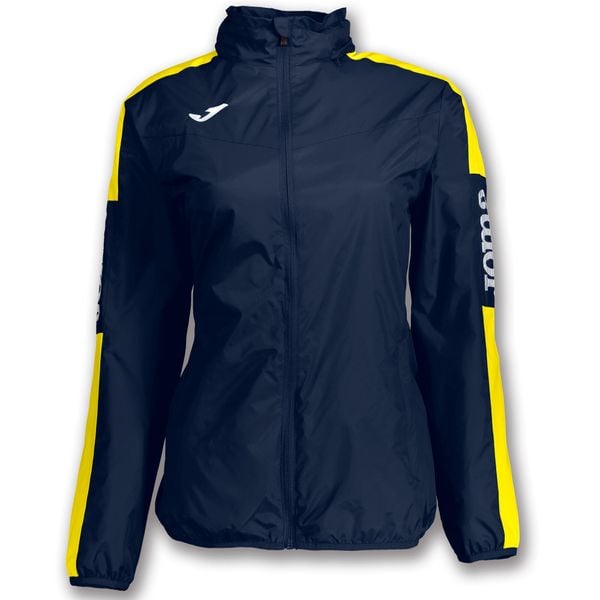 Kurtka przeciwdeszczowa damska Joma Championschip Iv - Granat/Fluo Żółty XL. Niebieskie kurtki sportowe Joma, xl, bez wzorów, bez kaptura. Za 169.99 zł.