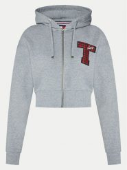 Tommy Jeans Bluza DW0DW20535 Szary Regular Fit. Szare bluzy Tommy Jeans, xxs, bez wzorów, z bawełny, bez kaptura. Za 349.99 zł.
