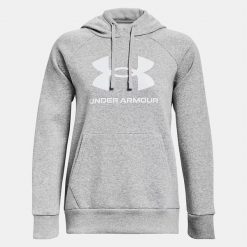Bluza damska Under Armour Rival Fleece Big Logo Hoody. Szare bluzy Under Armour, l, bez wzorów, bez kaptura. Za 159.99 zł.