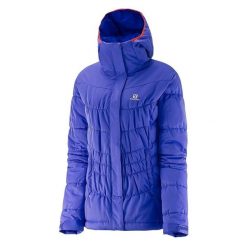 Kurtka narciarska damska Salomon Stormpulse. Fioletowe kurtki narciarskie Salomon, s, bez wzorów, z poliesteru, bez kaptura, narciarskie. Za 517.00 zł.