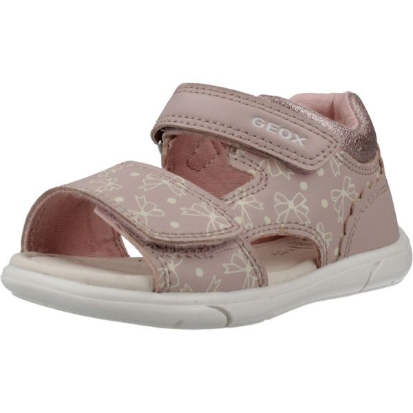 Sandały GEOX B SANDAL ZAPITO D VIT Rose. Czerwone sandały Geox, bez wzorów, z syntetyku, bez obcasa, bez zapięcia. Za 174.99 zł.