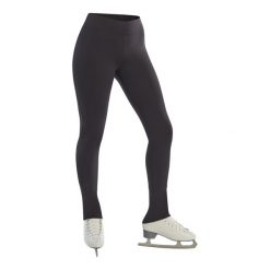 Legginsy Treningowe Do Jazdy Figurowej Na Łyżwach. Czarne legginsy AXELYS, l, bez wzorów, z elastanu. W wyprzedaży za 99.99 zł.