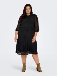 ONLY Carmakoma Sukienka codzienna Piona 15302029 Czarny Regular Fit. Czarne sukienki Only Carmakoma, na co dzień, bez wzorów, z syntetyku, bez kołnierzyka, bez ramiączek, proste. Za 139.99 zł.