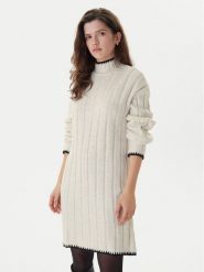 ONLY Sukienka dzianinowa Chick Stitch 15366020 Beżowy Loose Fit. Brązowe sukienki Only, xl, bez wzorów, z dzianiny, bez kołnierzyka, bez ramiączek. Za 209.99 zł.