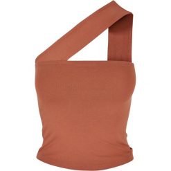 Top Damski Skrzyżowane Ramiączka. Brązowe topy Urban Classics, xl, bez wzorów, bez kołnierzyka, bez ramiączek. Za 72.99 zł.