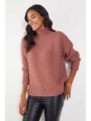 Milan Kiss Sweter w kolorze jasnoróżowym rozmiar: XL. Różowe golfy Milan Kiss, xl, bez wzorów, z wełny, bez ramiączek. Za 151.90 zł.