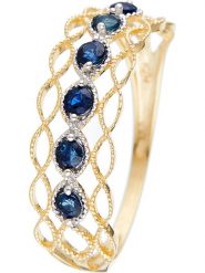 OR ÉCLAT Złoty pierścionek "Pianosa" z szafirami rozmiar: 60. Niebieskie pierścionki OR ÉCLAT, z szafirem, złote. Za 804.99 zł.