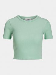 JJXX T-Shirt Florie 12217164 Zielony Slim Fit. Zielone t-shirty JJXX, s, bez wzorów, z bawełny, bez kołnierzyka, bez ramiączek. Za 39.99 zł.