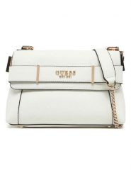 Guess Torebka w kolorze białym - 25 x 16 x 8 cm rozmiar: onesize. Białe torby na ramię Guess, z aplikacjami, z materiału, na ramię, bez dodatków. Za 485.45 zł.