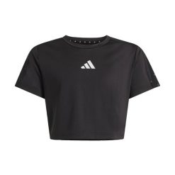 Koszulka Train Essentials Seasonal Print. Czarne bluzki Adidas, bez wzorów, sportowe, bez kołnierzyka, bez ramiączek. Za 119.00 zł.