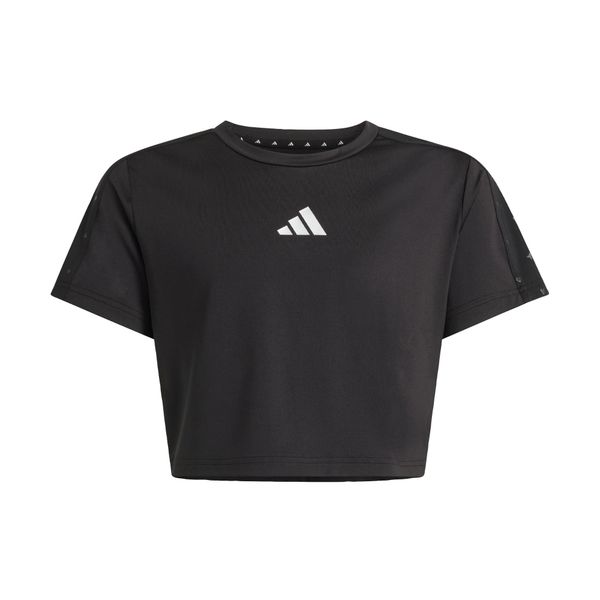 Koszulka Train Essentials Seasonal Print. Czarne bluzki Adidas, bez wzorów, sportowe, bez kołnierzyka, bez ramiączek. Za 119.00 zł.