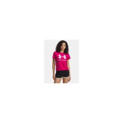 Koszulka Damska T-Shirt Damski Sportowy Under Armour Rival Logo Ss L. Czerwone koszulki sportowe Under Armour, bez wzorów, bez ramiączek, do biegania. W wyprzedaży za 63.39 zł.