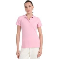 Koszulka damska polo 4F F365 jasny róż 4FWMM00TPTSF365 56S ROZMIAR 2XL. Czerwone bluzki 4f, s, bez wzorów, bez kołnierzyka, bez ramiączek. Za 66.90 zł.