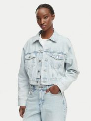 Calvin Klein Jeans Kurtka jeansowa LV047F680G Niebieski Cropped Fit. Niebieskie kurtki Calvin Klein Jeans, xs, bez wzorów, z bawełny, bez kaptura. Za 489.99 zł.
