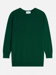 Perfect Cashmere Kaszmirowy sweter "Vanessa" w kolorze ciemnozielonym rozmiar: XL. Zielone swetry Perfect Cashmere, xl, bez wzorów, z kaszmiru, bez ramiączek. Za 438.45 zł.