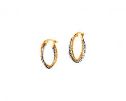 Złote kolczyki - koła, 18 mm. Żółte kolczyki Apart, złote. Za 1,239.00 zł.