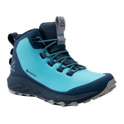 Buty trekkingowe damskie Haglöfs L.I.M FH GTX Mid. Niebieskie obuwie sportowe Haglöfs, bez zapięcia. W wyprzedaży za 624.50 zł.