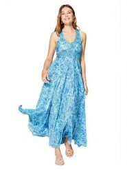 Aller Simplement Sukienka w kolorze niebieskim rozmiar: 34/36. Niebieskie sukienki Aller Simplement, bez wzorów, klasyczne, bez kołnierzyka, bez ramiączek, maxi. Za 56.99 zł.