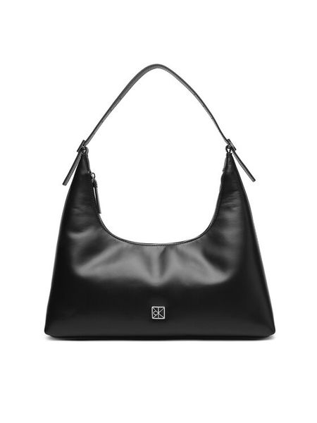 Calvin Klein Torebka Emblem Hw Lthr Shoulder Bag LV04F3262G Czarny. Czarne torebki klasyczne Calvin Klein, bez wzorów, ze skóry, bez dodatków. Za 719.99 zł.