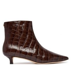 Botki LAUREN RALPH LAUREN. Brązowe botki Lauren Ralph Lauren, bez wzorów, bez obcasa, na szpilce, bez zapięcia. Za 1,199.00 zł.