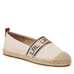 Espadryle LAUREN RALPH LAUREN. Brązowe espadryle Lauren Ralph Lauren, bez wzorów, bez obcasa, bez zapięcia. Za 309.99 zł.