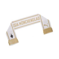 Szalik Borussia Mönchengladbach Essentials PUMA White Matte Gold Beige. Białe szaliki Puma, bez wzorów, sportowe. Za 109.00 zł.