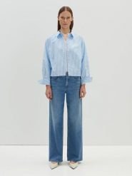 Someday Bluzka "Zesto" w kolorze błękitnym rozmiar: 42. Niebieskie bluzki someday., bez wzorów, z bawełny, bez kołnierzyka, bez ramiączek. Za 143.99 zł.