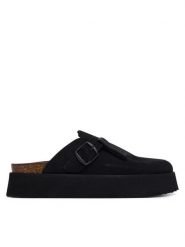 D.Franklin Klapki DFSH414005 Czarny. Czarne klapki D.Franklin, bez wzorów, ze skóry, bez obcasa. Za 569.99 zł.