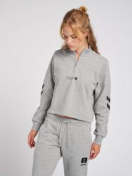 Bluza damska Hummel hmlLGC nikka. Szare bluzy Hummel, l, bez wzorów, z bawełny, bez kaptura. Za 163.55 zł.