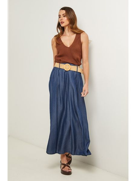 Fleur de Lin Bluzka w kolorze jasnobrązowym rozmiar: XL. Brązowe bluzki Fleur de Lin, xl, bez wzorów, ze lnu, bez kołnierzyka, bez ramiączek. Za 184.95 zł.