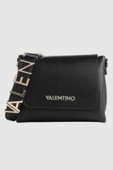 VALENTINO Torebka czarna Alexia Satchel. Czarne listonoszki Valentino by Mario Valentino, bez wzorów, bez dodatków. W wyprzedaży za 356.99 zł.