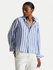 Polo Ralph Lauren Koszula 211935130008 Niebieski Relaxed Fit. Niebieskie koszule Polo Ralph Lauren, xl, bez wzorów, ze lnu, bez kołnierzyka, bez ramiączek. Za 579.99 zł.