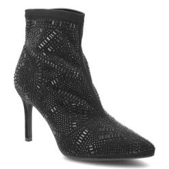 Czarne Botki S.Barski Eleganckie Obuwie Damskie Na Szpilce. Czarne botki S.BARSKI, z aplikacjami, ze szpiczastym noskiem, bez obcasa, na szpilce, bez zapięcia. Za 195.99 zł.