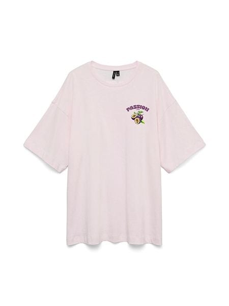 Vero Moda Koszulka w kolorze jasnoróżowym rozmiar: XL. Różowe bluzki Vero Moda, xl, bez wzorów, z bawełny, bez kołnierzyka, bez ramiączek. Za 86.95 zł.