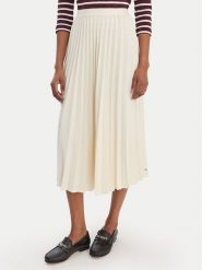 Tommy Hilfiger Spódnica plisowana WW0WW48538 Écru Regular Fit. Spódnice TOMMY HILFIGER, bez wzorów, z syntetyku, plisowane. Za 529.99 zł.