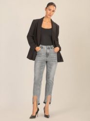 APART Dżinsy - Mom fit - w kolorze szarym rozmiar: 40. Szare jeansy Apart, bez wzorów, z podwyższonym stanem. Za 252.99 zł.