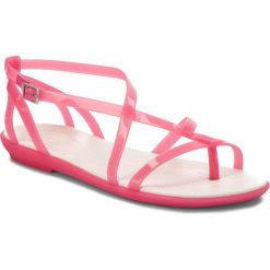 Sandały CROCS - Isabella Gladiator Sandal W 204914 Paradise Pink/Oyster. Czerwone klapki Crocs, bez wzorów, z tworzywa sztucznego, bez obcasa, bez zapięcia. W wyprzedaży za 179.00 zł.