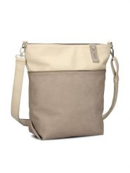 Zwei Torebka w kolorze beżowym - 33 x 32 x 13 cm rozmiar: onesize. Brązowe torby na ramię Zwei, bez wzorów, z materiału, na ramię, bez dodatków. Za 202.03 zł.