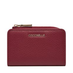 Mały Portfel Damski Coccinelle. Czerwone portfele Coccinelle, bez wzorów. Za 399.99 zł.