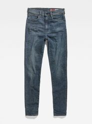 G-Star Dżinsy - Skinny fit - w kolorze niebieskim rozmiar: W25/L30. Niebieskie jeansy G-Star, l, z aplikacjami, z podwyższonym stanem. Za 223.99 zł.