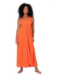 Aller Simplement Sukienka w kolorze pomarańczowym rozmiar: 34-40. Pomarańczowe sukienki Aller Simplement, bez wzorów, z bawełny, bez kołnierzyka, bez ramiączek, maxi. Za 86.99 zł.